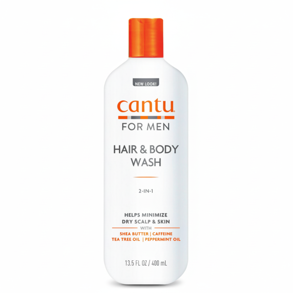 cantu for men hair body wash 2 in 1 13.5oz shea butter tea tree cleansing wash