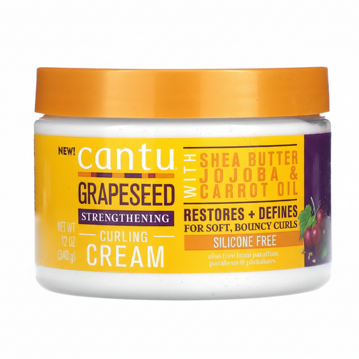 cantu grapeseed strengthening curl cream 12oz soft bouncy curl definition cream