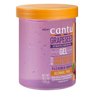 cantu grapeseed strengthening gel alcohol free 18.5oz curl coil defining gel