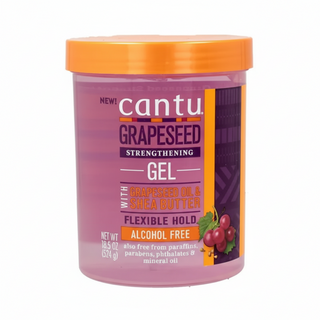 cantu grapeseed strengthening gel alcohol free 18.5oz curl coil defining gel