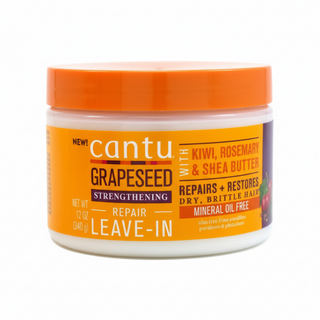 cantu grapeseed repair leave in 12oz strengthen hydrate damaged hair conditioner