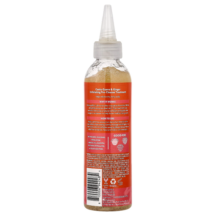 cantu guava scalp exfoliating pre cleanse treatment 6oz scalp detox pre shampoo care