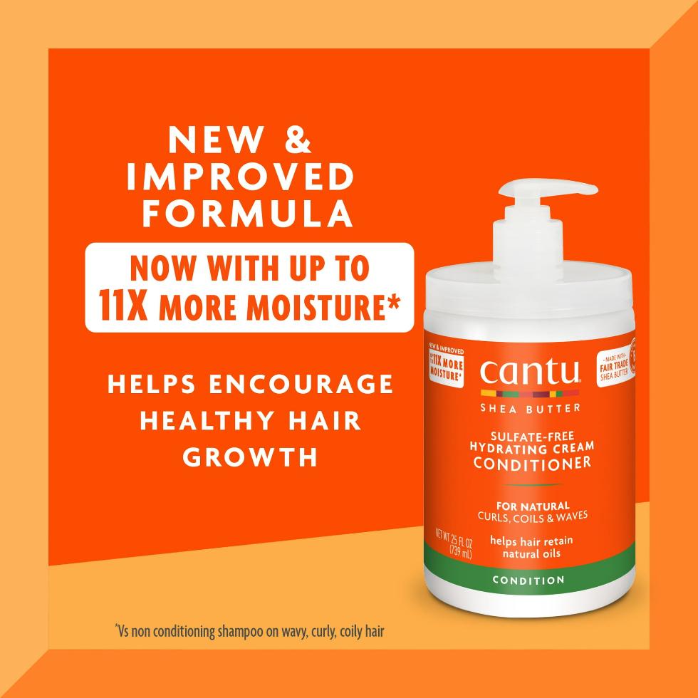 cantu shea butter sulfate free hydrating cream conditioner 25oz moisture curls conditioner