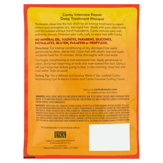 cantu intensive repair deep treatment masque 1.5oz restore damaged hair