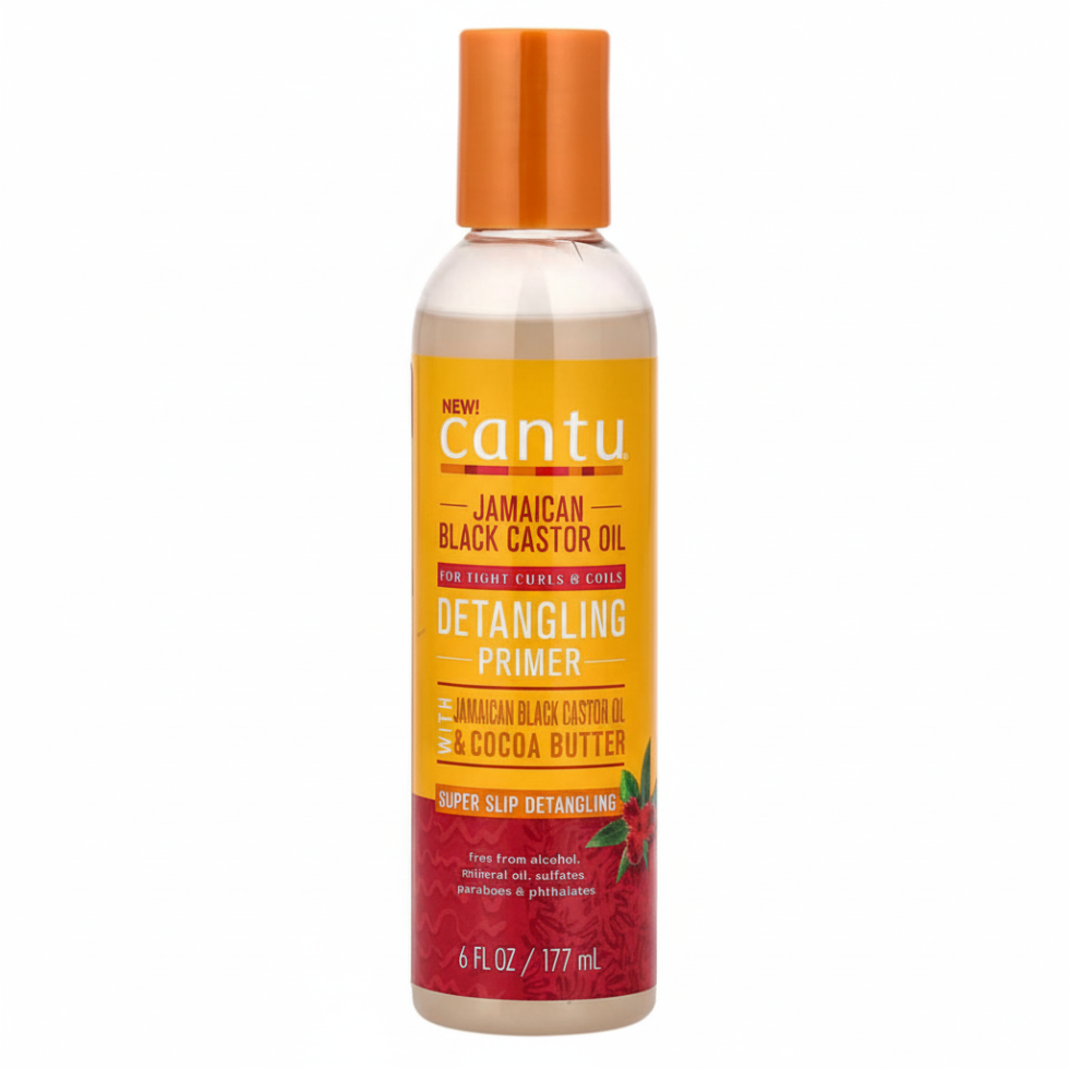 cantu jamaican black castor oil detangling primer 6oz curl coil detangler