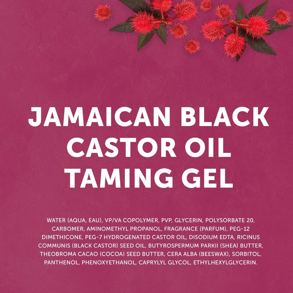 cantu jamaican black castor oil taming gel 4oz edge control frizz free curls