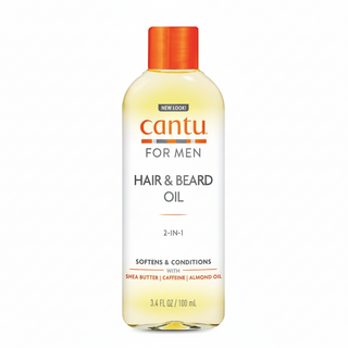 cantu mens hair beard oil 3.4oz moisturize define shine curls coils