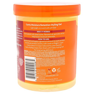cantu flexible hold moisture retention styling gel flaxseed olive oil 18.5oz curl gel