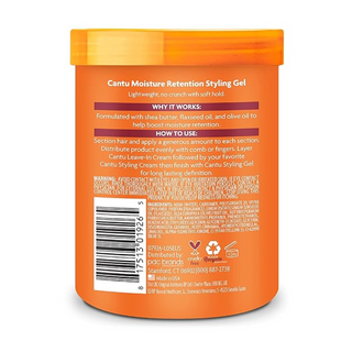 cantu flexible hold moisture retention styling gel flaxseed olive oil 18.5oz curl gel