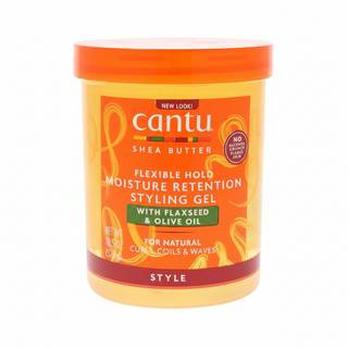 cantu flexible hold moisture retention styling gel flaxseed olive oil 18.5oz curl gel