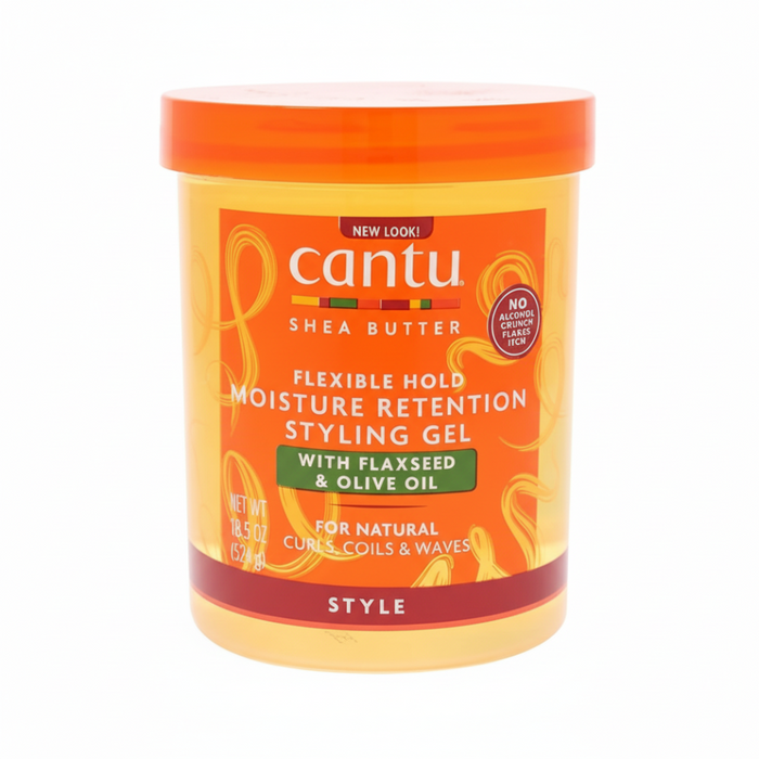 Cantu Moisture Retention Gel 18.5oz | Flaxseed & Olive Oil Styling Gel