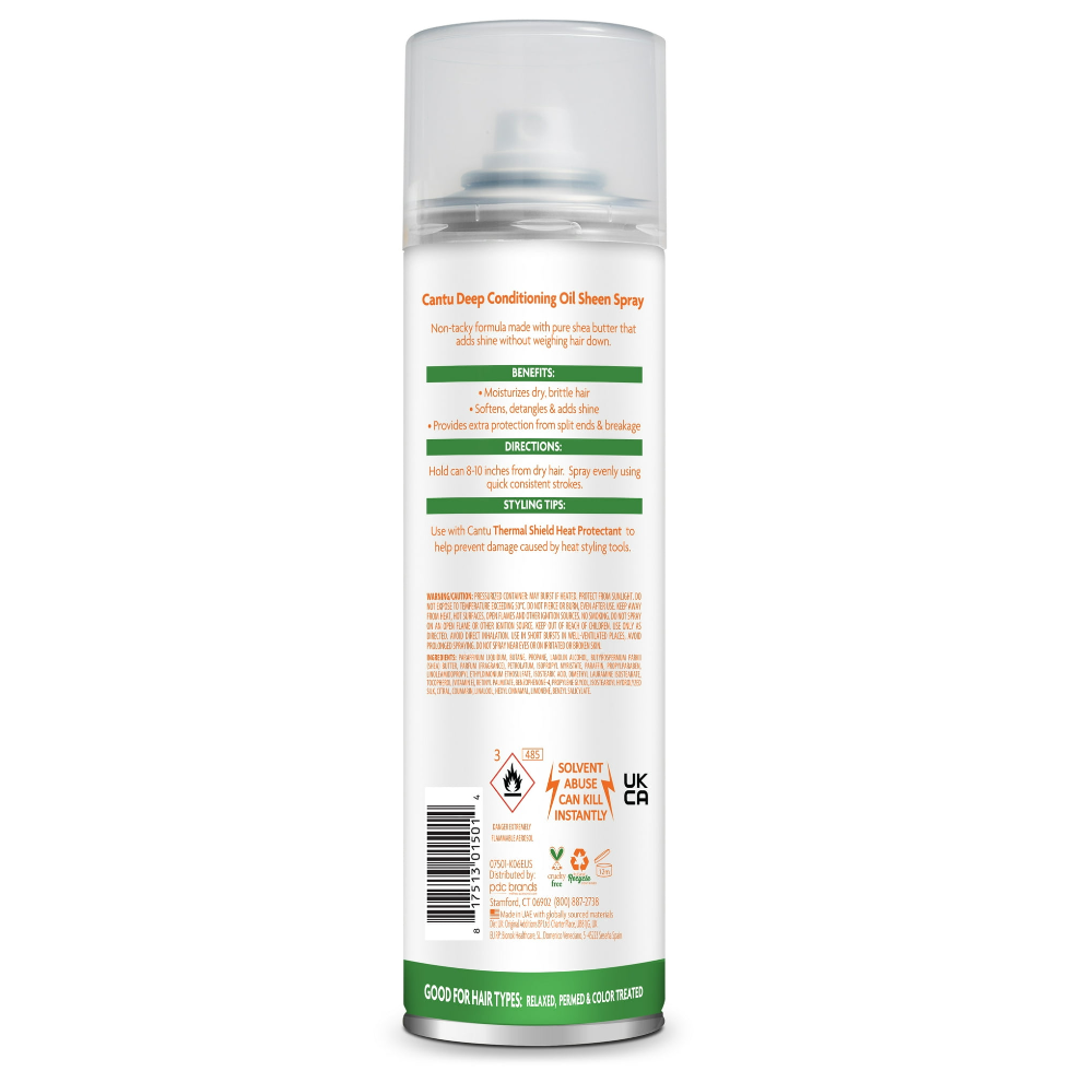 cantu oil sheen deep conditioning spray 283g hydrate shine hair care spray
