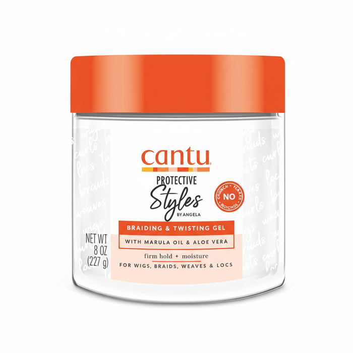 cantu protective styles braiding twisting gel 227g marula oil aloe vera hair styling gel