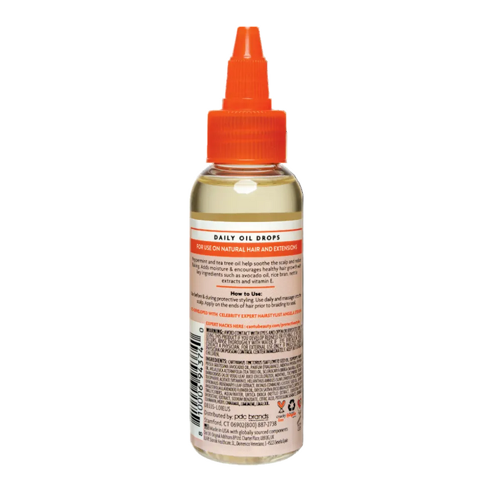 cantu protective styles daily oil drops 59ml tea tree peppermint scalp care oil