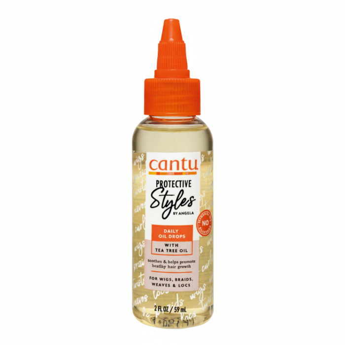 cantu protective styles daily oil drops 59ml tea tree peppermint scalp care oil