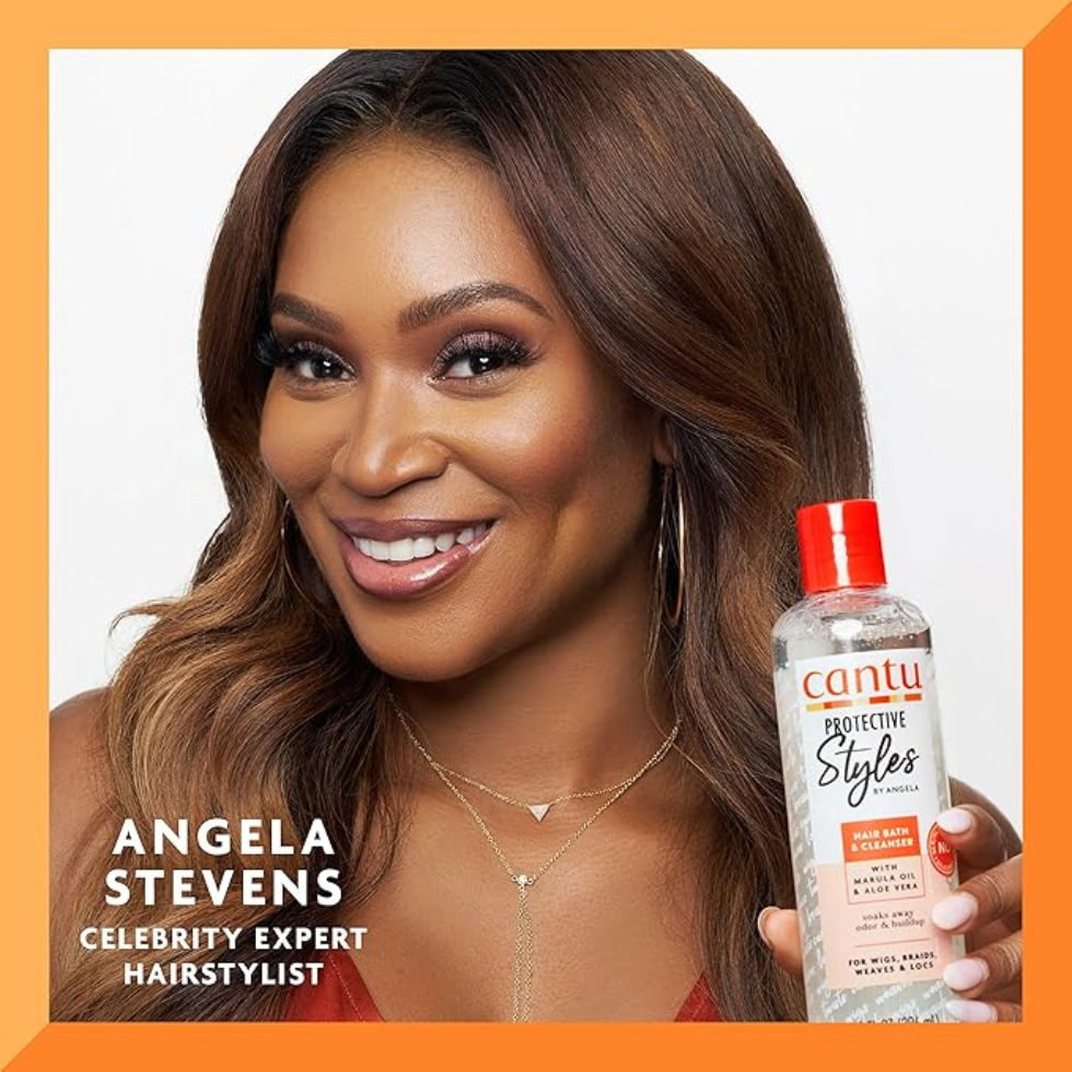 cantu protective styles hair bath cleanser 296ml apple cider vinegar aloe scalp wash cleanser