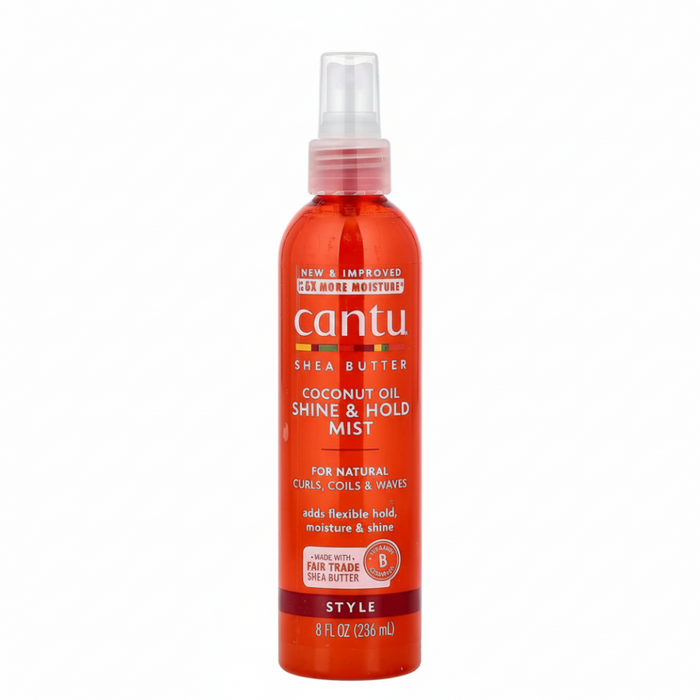 cantu shea butter coconut oil shine hold mist 89ml frizz control hair spray