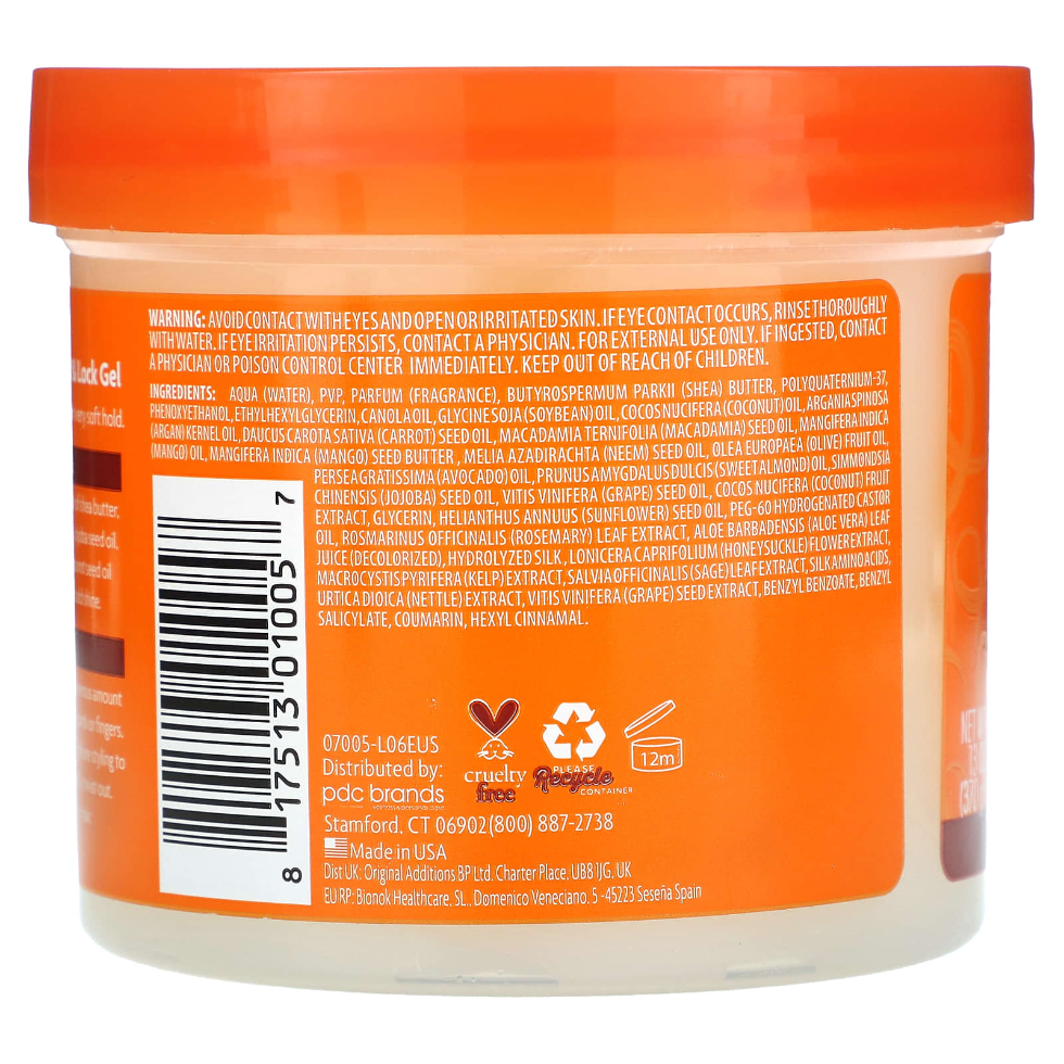 cantu moisturizing twist lock gel 13oz silky hold curls coils styling gel