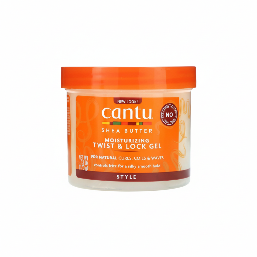 cantu moisturizing twist lock gel 13oz silky hold curls coils styling gel