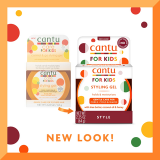 cantu for kids styling gel 2.25oz curl defining gentle hold frizz control gel