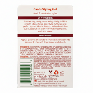 cantu for kids styling gel 2.25oz curl defining gentle hold frizz control gel