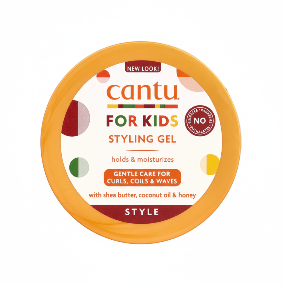 cantu for kids styling gel 2.25oz curl defining gentle hold frizz control gel