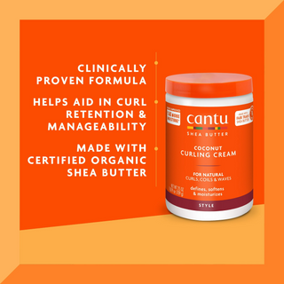 Cantu Shea Butter Coconut Curling Cream 12oz & 25oz | Define & Moisturize Curls