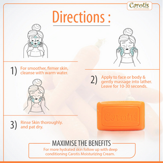 Carotis beauty soap gently cleanses and brightens skin for smooth radiant glow