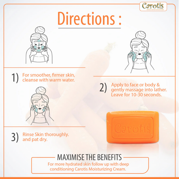 Carotis Beauty Soap 80g | Brightening & Gentle Cleansing Soap