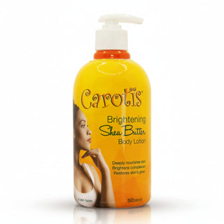 Carotis shea butter body lotion hydrates and brightens skin for smooth radiant glow
