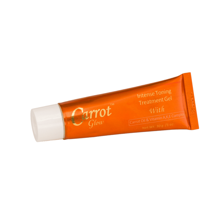 carrot glow intense toning treatment gel brightening spot care face gel glowing smooth even tone skincare gel