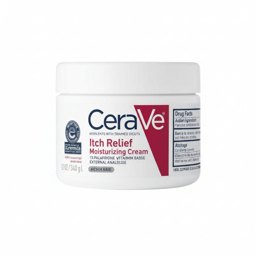 CeraVe Itch Relief Moisturizing Cream 340g for dry itchy and sensitive skin relief