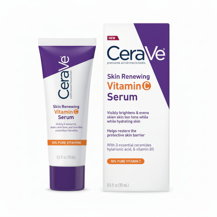 CeraVe Skin Renewing Vitamin C Serum 30ml for bright even glowing skin
