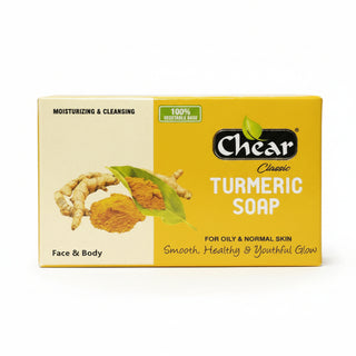 chear classic turmeric soap 150g skin brightening antiseptic glow soap herbal cleansing bar improves skin tone natural radiant fresh healthy skin care product
