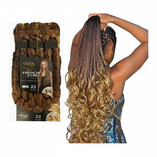 cherish 3x 22 pre stretched spiral french curl braiding hair soft synthetic curls protective style extensions