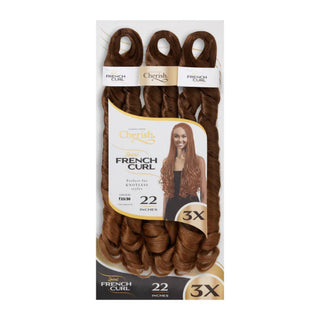 cherish 3x 28 inch pre stretched spiral french curl braiding hair t33 30 warm auburn blend soft synthetic curls protective style extensions