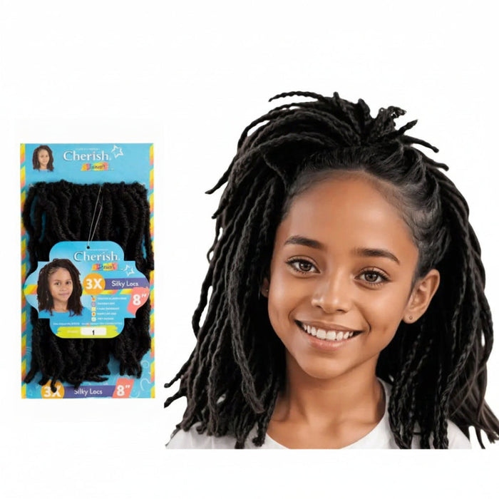 Cherish Junior 3X 8 inch butterfly locs lightweight crochet protective hairstyle hair extensions