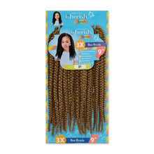 cherish junior box braid 3x 9 inch shade 27 golden blonde lightweight braiding hair extensions protective styles kids braids