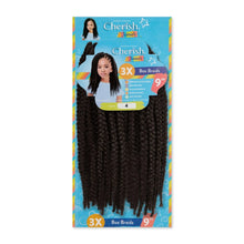 cherish junior box braid 3x 9 inch shade 4 medium brown lightweight braiding hair extensions protective styles kids braids