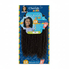 Cherish Junior Kids 3X Bohemian Curl 8 inch synthetic curly hair extensions for kids