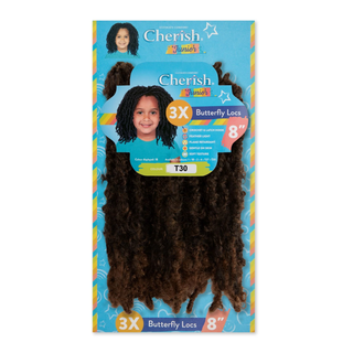 Cherish Junior Kids 3X Water Bulk 8 inch synthetic water wave braiding hair for kids T30