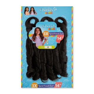 Cherish Junior Kids Spiral French Curl 3X Pack 14" | Kids Braiding Hair