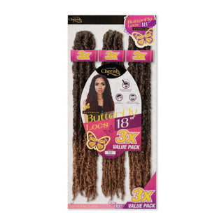 cherish pre looped butterfly locs 18 inch t27 lightweight crochet hair light brown blonde highlighted boho protective loc style extensions product