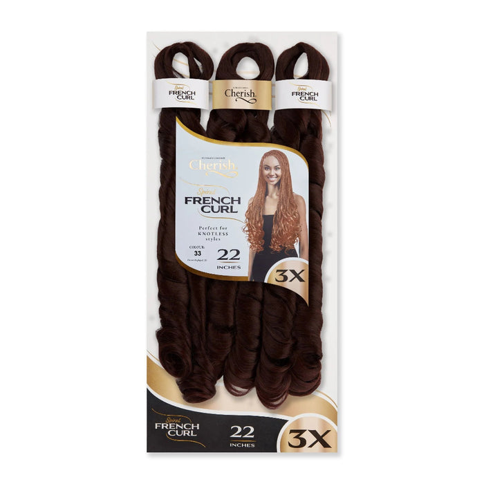 Cherish Ultimate Comfort 3X Spiral French Curl soft synthetic braiding hair extensions