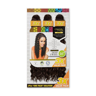 Cherish Ultimate Comfort Deep Twist Bulk 3X Pack 16 inch synthetic braiding hair extensions