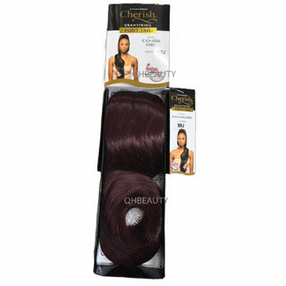 Cherish Ultimate Comfort Drawstring Ponytail Canada Girl curly hair extension 99J burgundy voluminous curls