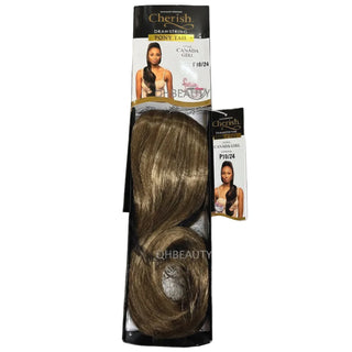 Cherish Ultimate Comfort Drawstring Ponytail Canada Girl curly hair extension P10/24 dark blonde honey blonde curls