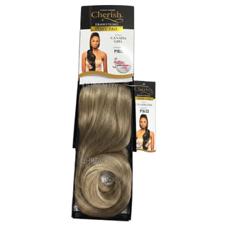 Cherish Ultimate Comfort Drawstring Ponytail Canada Girl curly hair extension P18/22 blonde brown blended curls
