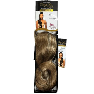 Cherish Ultimate Comfort Drawstring Ponytail Canada Girl curly hair extension P27/613 warm blonde platinum curls
