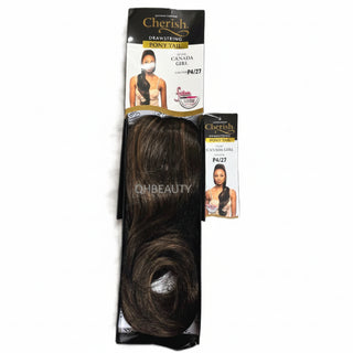 Cherish Ultimate Comfort Drawstring Ponytail Canada Girl curly hair extension P4/27 brown honey blonde curls